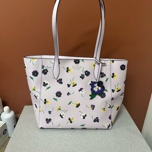 Kate Spade Purple Floral Tote Bag